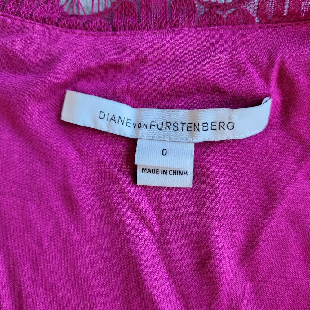 Diane Von Furstenberg Julianna Lace Evening Wrap Dress Sleeveless Pink - Picture 11 of 14
